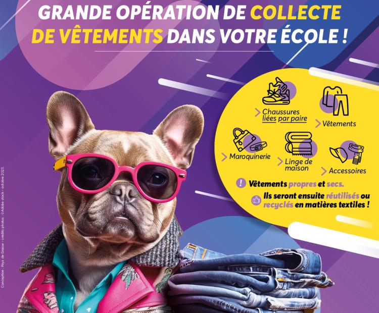 collecte vêtements écoles pays de Grasse