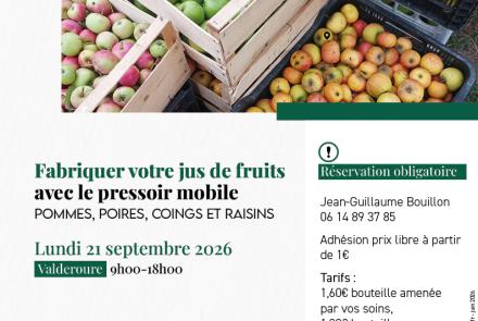 atelier pressage fruits pays de grasse valderoure PAT