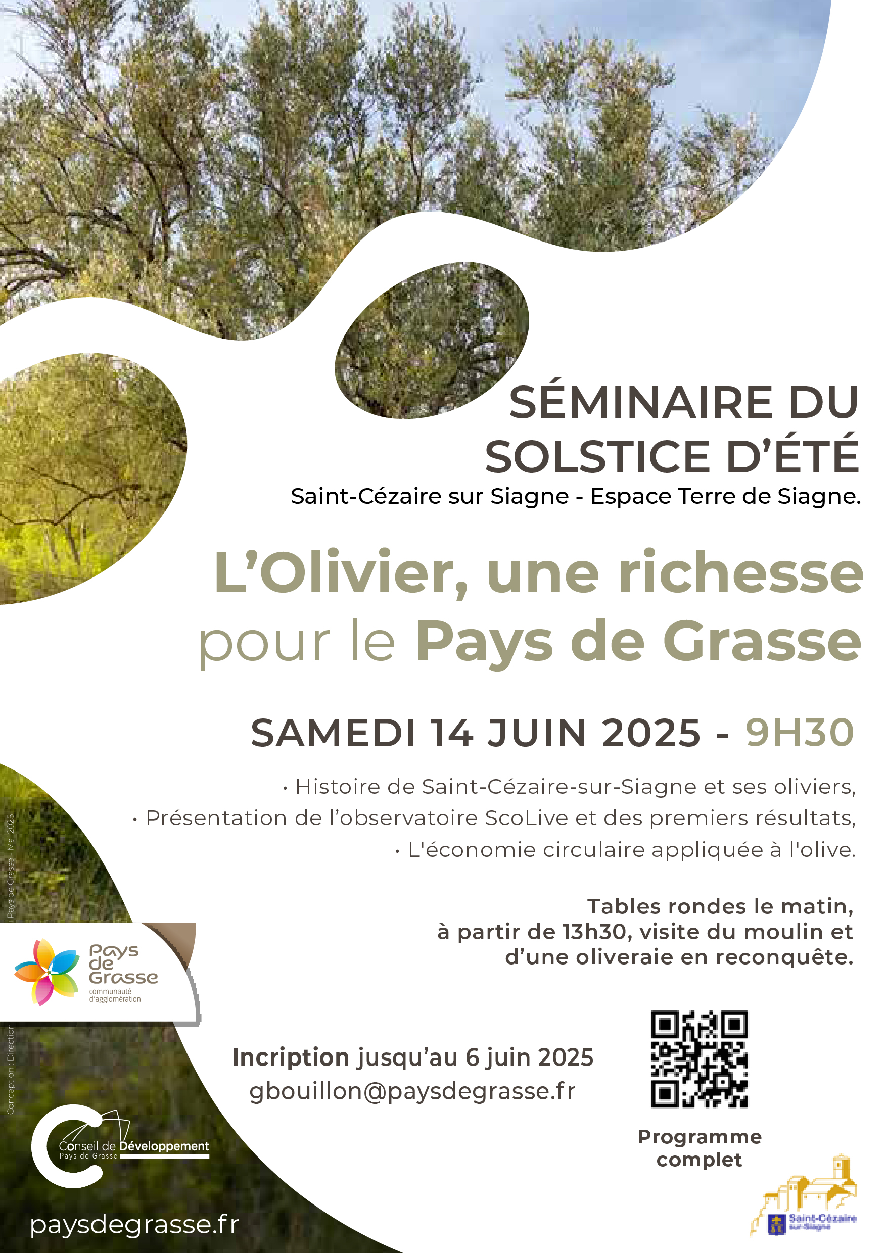 Séminaire du solstice d'été - L'olivier, une richesse pour le Pays de Grasse