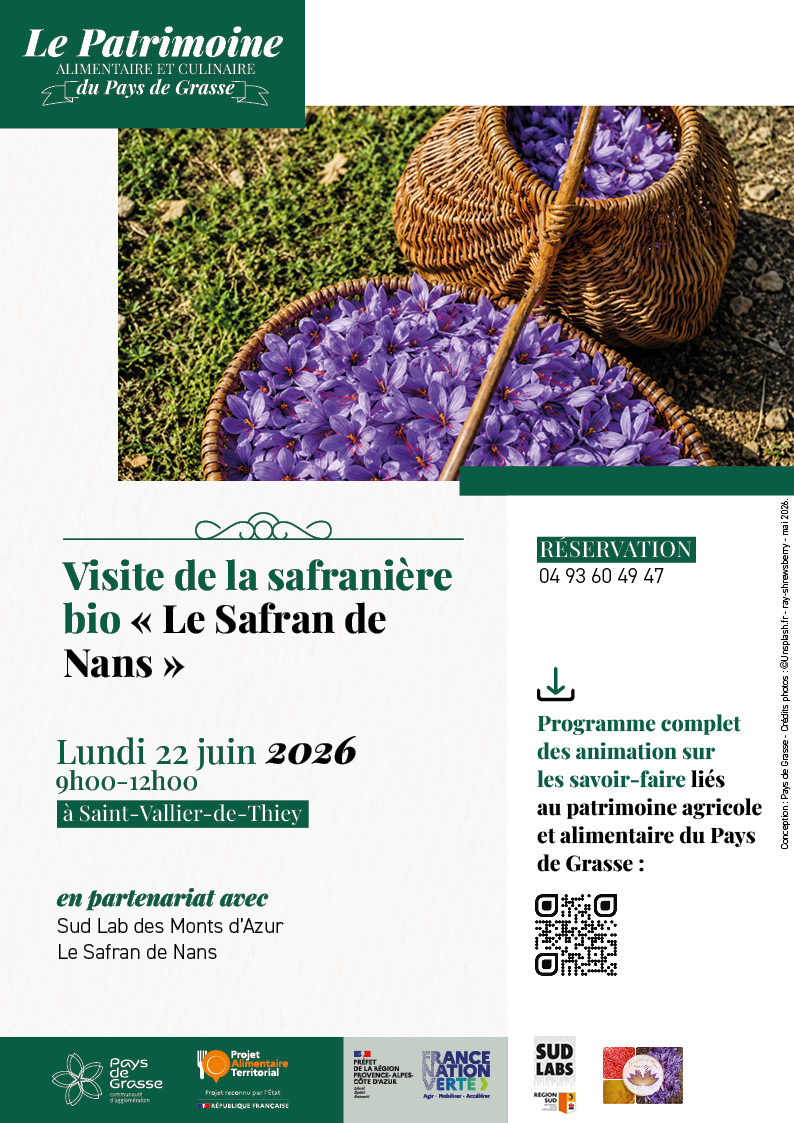 Visite safraniere Saint-Vallier Pays de Grasse