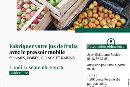 atelier pressage fruits pays de grasse valderoure PAT